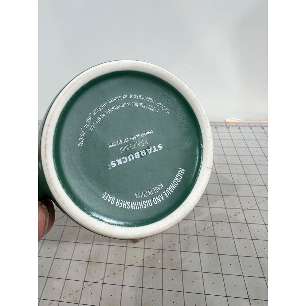 Starbucks 2024 Green Ceramic Coffee Mug 11 Oz ~~minty~~ Perfect Sipping - Picture 3 of 7